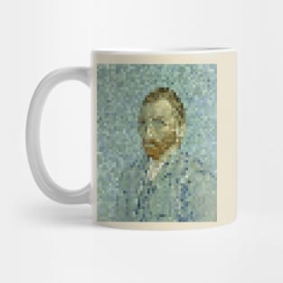 Van Gogh Self Portrait Pixel Art Mug